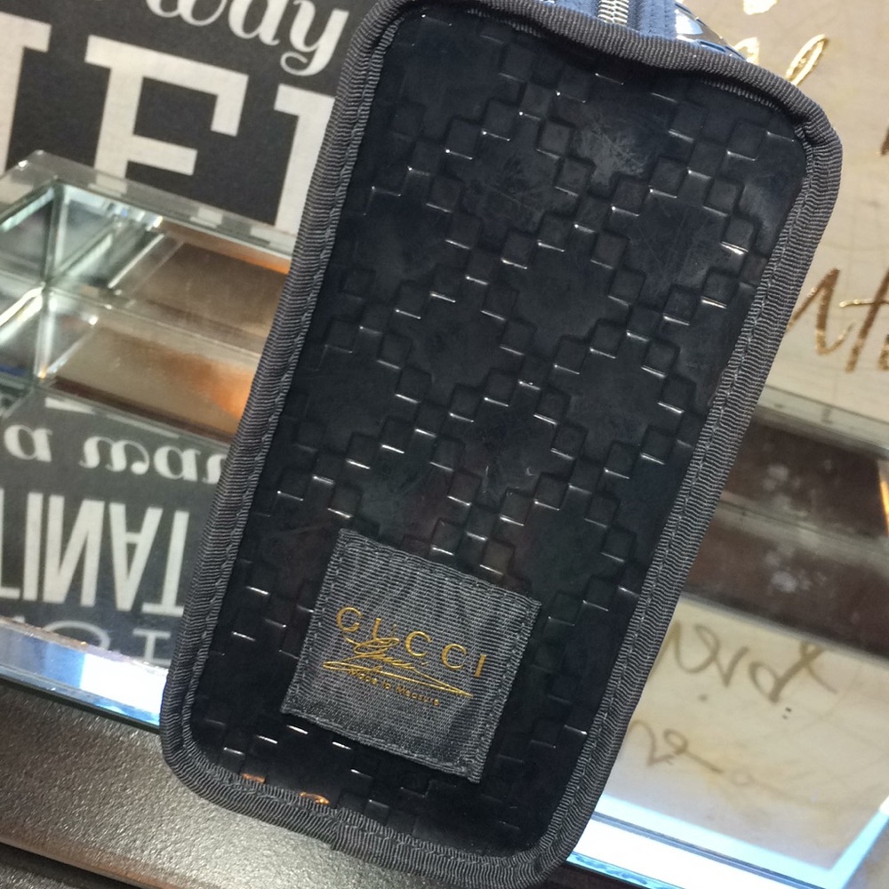 💄 large Gucci makeup bag - gray & gold